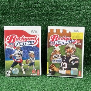Wii Backyard Football With Tom Brady & Backyard Football W/ Tom Brady 09'‎ CIB